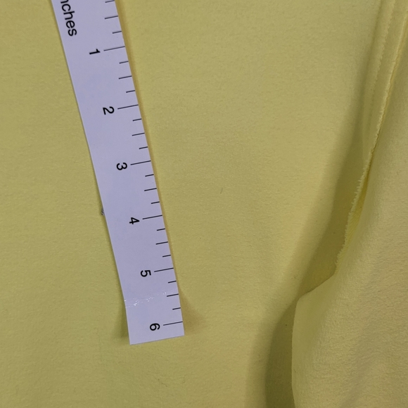 Neon Buddha Yellow Bohemian Coastal Ruffle Hem Top Women's Size Petite Small - Picture 9 of 14